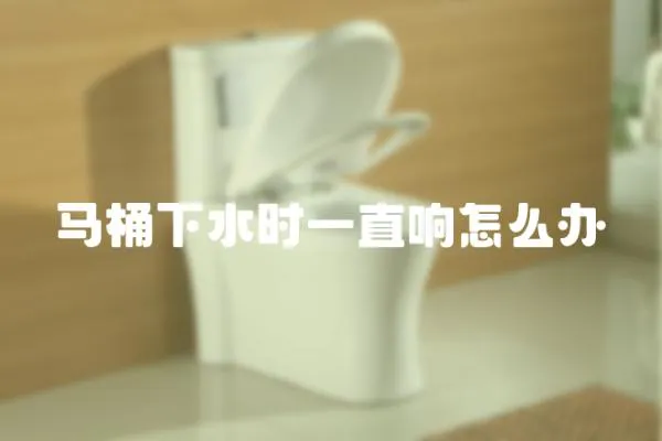 馬桶下水時一直響怎么辦