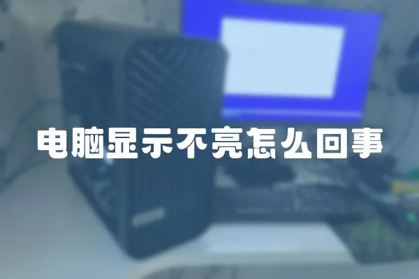 電腦顯示不亮怎么回事