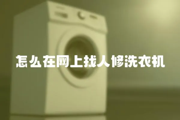 怎么在網上找人修洗衣機