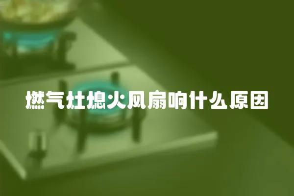 燃气灶熄火风扇响什么原因