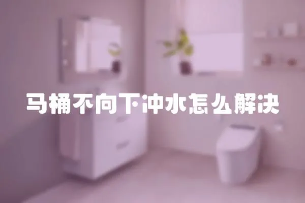 馬桶不向下沖水怎么解決