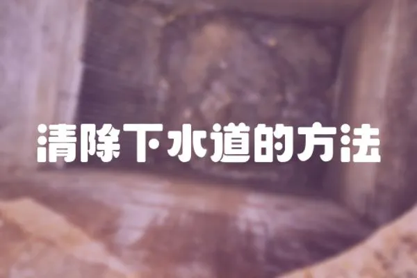 清除下水道的方法