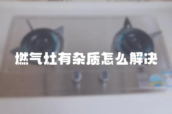 燃氣灶有雜質怎么解決
