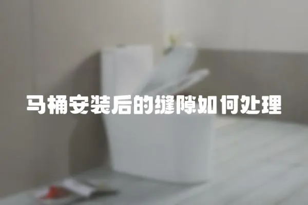 馬桶安裝后的縫隙如何處理