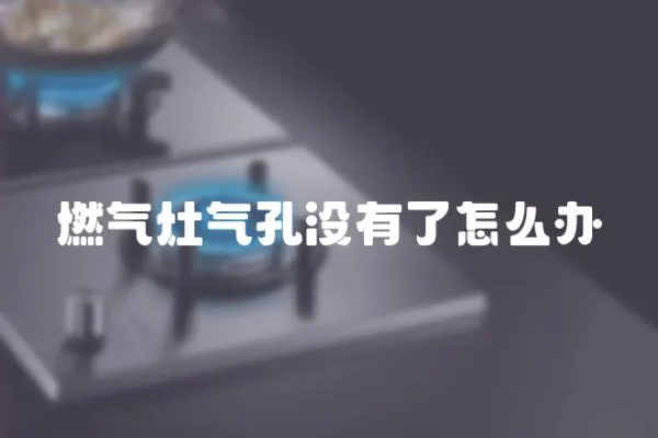 燃氣灶氣孔沒有了怎么辦