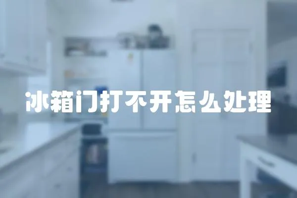 冰箱門打不開怎么處理