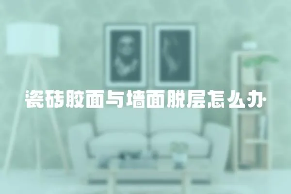瓷磚膠面與墻面脫層怎么辦