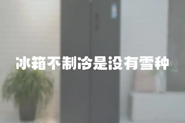 冰箱不制冷是沒有雪種