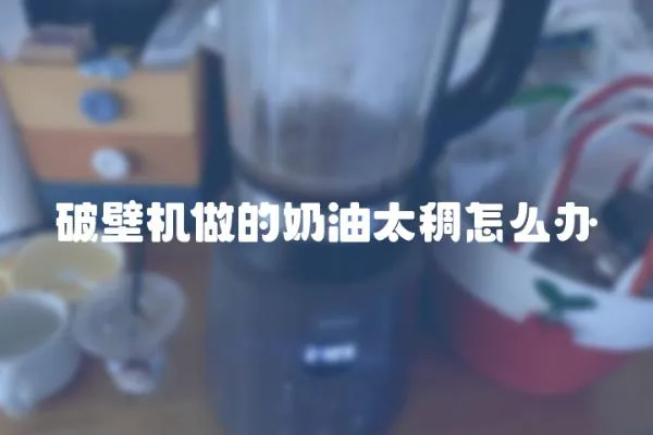 破壁機(jī)做的奶油太稠怎么辦