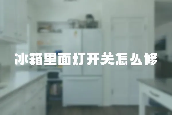 冰箱里面燈開關怎么修