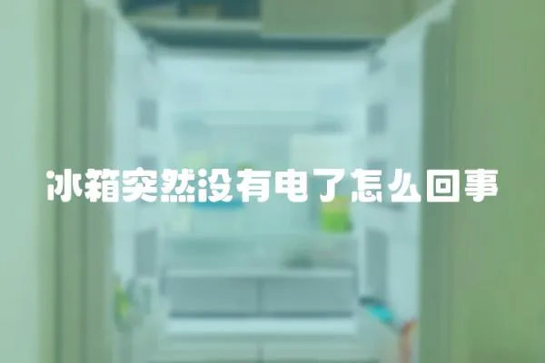 冰箱突然沒有電了怎么回事