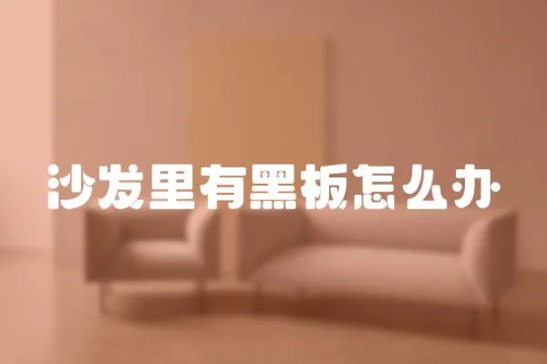 沙發里有黑板怎么辦