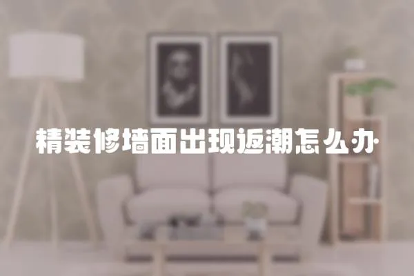 精裝修墻面出現(xiàn)返潮怎么辦