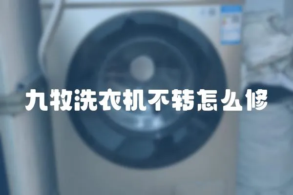 九牧洗衣機不轉怎么修