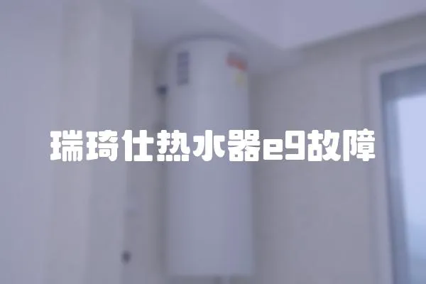 瑞琦仕熱水器e9故障