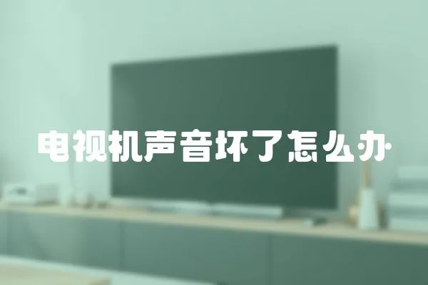 電視機(jī)聲音壞了怎么辦