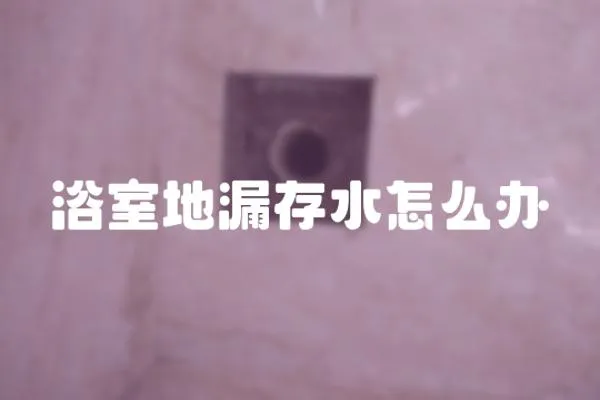 浴室地漏存水怎么辦