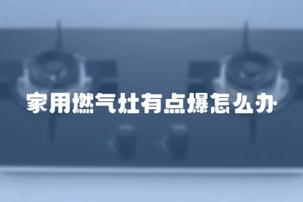 家用燃氣灶有點爆怎么辦
