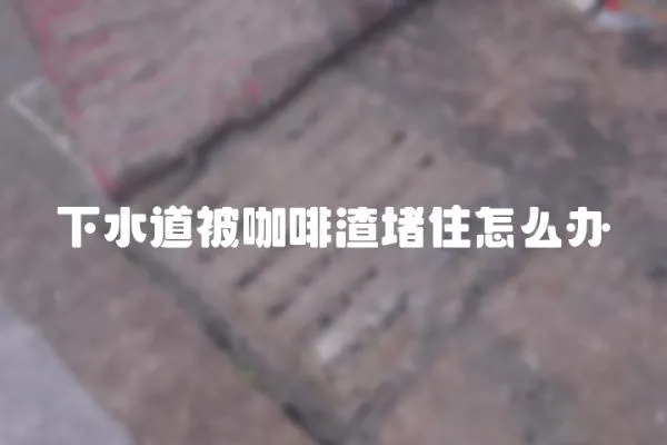 下水道被咖啡渣堵住怎么辦