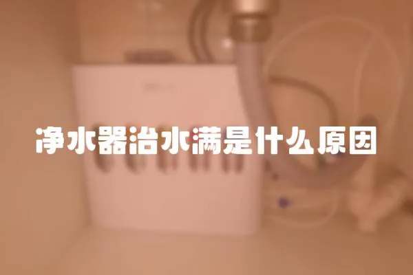 凈水器治水滿是什么原因