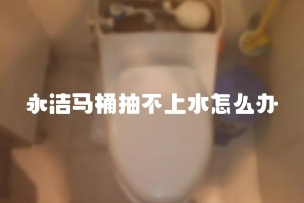 永潔馬桶抽不上水怎么辦