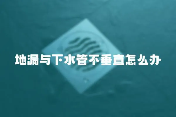 地漏與下水管不垂直怎么辦