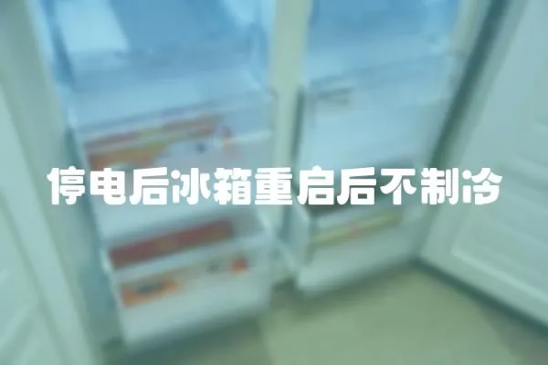 停電后冰箱重啟后不制冷