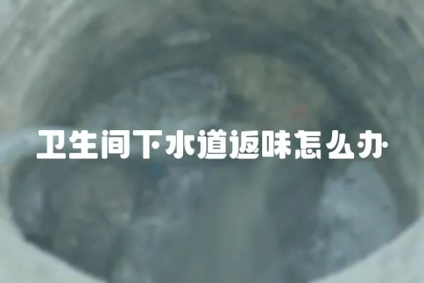 衛生間下水道返味怎么辦