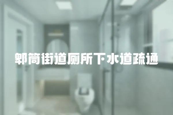 郫筒街道廁所下水道疏通