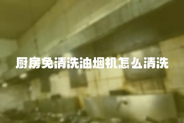 廚房免清洗油煙機怎么清洗