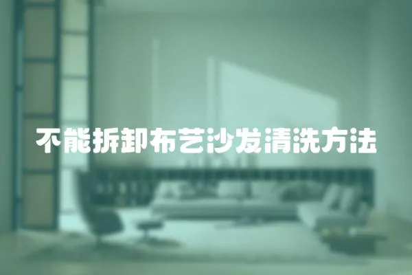 不能拆卸布藝沙發清洗方法