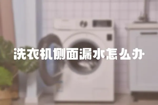 洗衣機側面漏水怎么辦