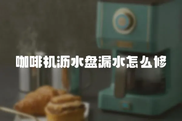 咖啡機瀝水盤漏水怎么修