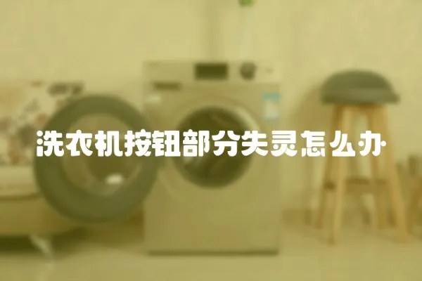洗衣機按鈕部分失靈怎么辦