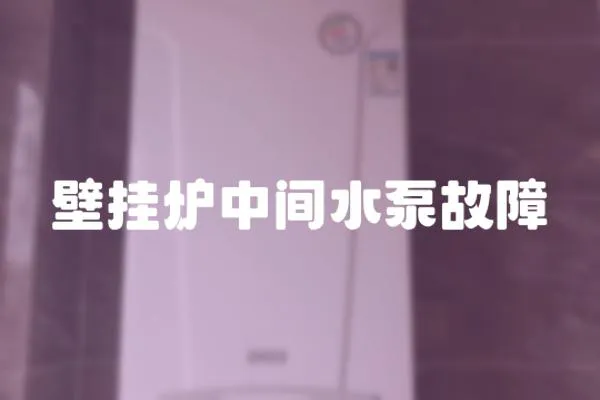 壁掛爐中間水泵故障
