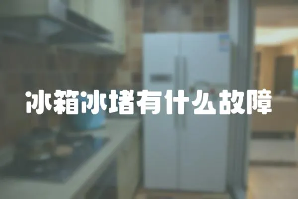 冰箱冰堵有什么故障