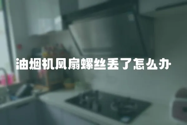 油煙機風扇螺絲丟了怎么辦