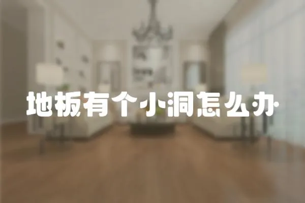 地板有個(gè)小洞怎么辦
