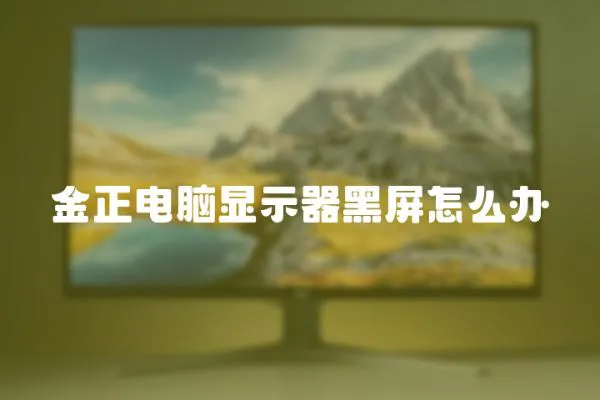 金正電腦顯示器黑屏怎么辦