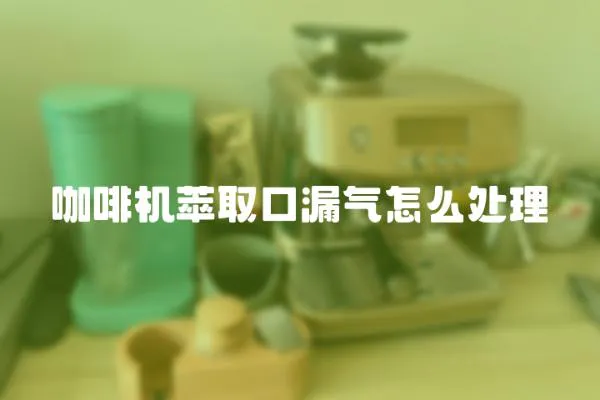 咖啡機萃取口漏氣怎么處理