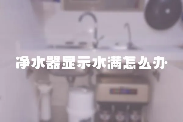 凈水器顯示水滿(mǎn)怎么辦