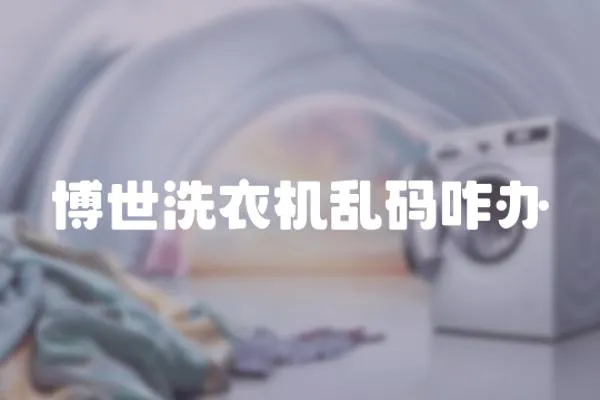 博世洗衣機(jī)亂碼咋辦