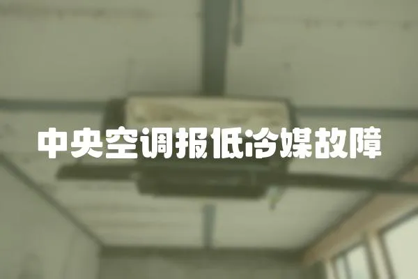 中央空調(diào)報(bào)低冷媒故障