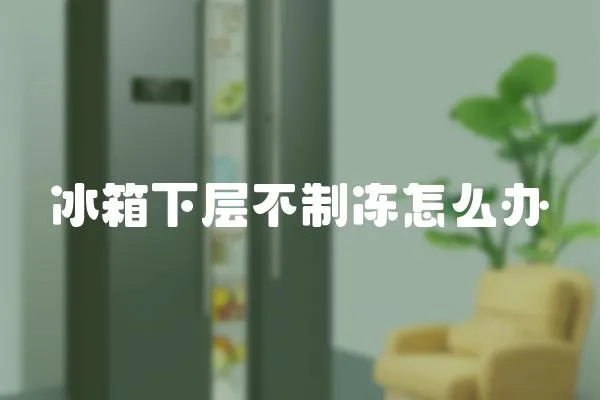 冰箱下層不制凍怎么辦