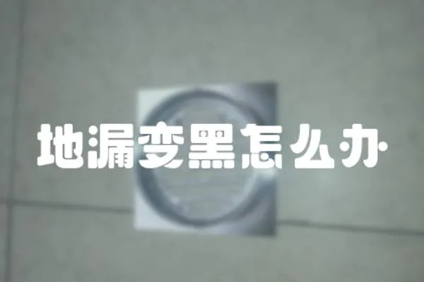 地漏變黑怎么辦