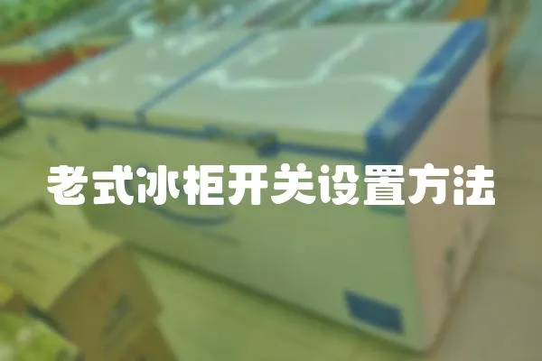 老式冰柜開關設置方法