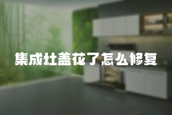集成灶蓋花了怎么修復