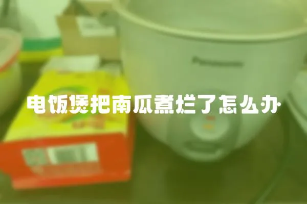 電飯煲把南瓜煮爛了怎么辦