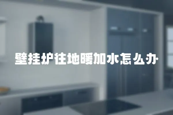 壁掛爐往地暖加水怎么辦