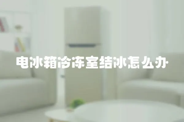電冰箱冷凍室結冰怎么辦